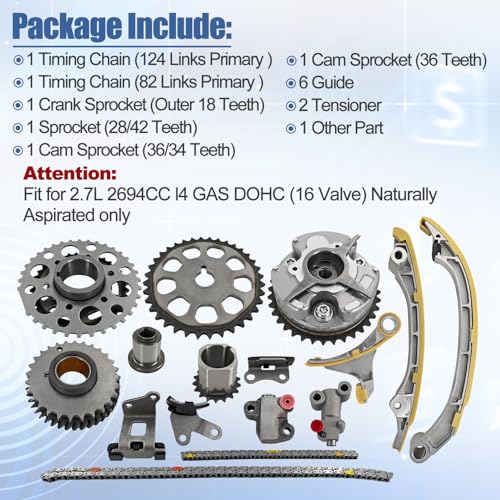Kit de cadena de distribución 2TR-FE para solucionar ruidos de motor 2.7 7