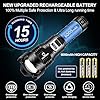 Esgreen Super Bright Rechargeable Flashlights High Brightness 99,000 Lumens, Powerful Long Range LED Strong Big Flash Lights, Long Lasting USB C, LCD Digital Display, 5 Modes, Double Switches #3