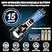 Esgreen Super Bright Rechargeable Flashlights High Brightness 99,000 Lumens, Powerful Long Range LED Strong Big Flash Lights, Long Lasting USB C, LCD Digital Display, 5 Modes, Double Switches