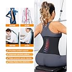 LEINIDINA Womens Waist Trainer Corset with Zipper Sweat Waist Trimmer for Women Workout Belt Corset Shapewear - Image 3