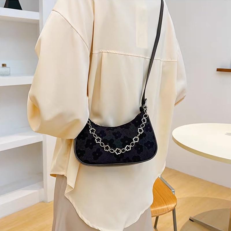 Floral Underarm Purse - Women's Mini Shoulder Bag, Elegant Flower Crossbody Clutch3