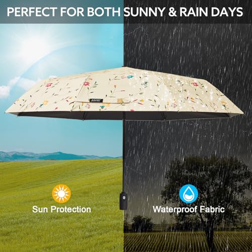 Image of G4Free UPF 50+ UV Protection Large Travel Umbrella 46 Inch Auto Open Close Windproof Sun Blocking Umbrella