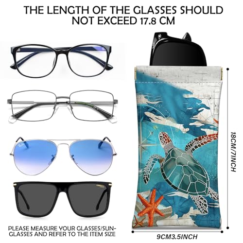 Image of 2 PCS Glasses Case Eyeglass Sunglasses Pouch Squeeze Portable Bag Soft Leather with Cleaning Cloth Women Men Girls