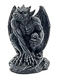 Elaan31 22984 Gargoyle Statue Bookcase Mantel and Bookshelf Decor