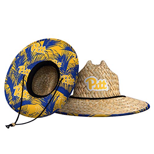 Image of FOCO Men's NCAA College Team Logo Floral Straw Sun Hat