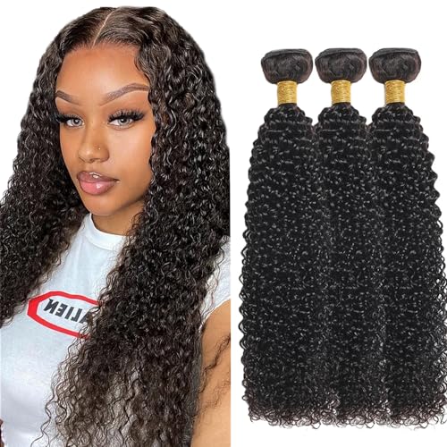 26 28 30 Inch Color #1b Curly Bundles Human Hair
