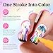 GELLAKTIK 24 Colors(12Pcs-dual) Nail Art Pens Set, 3D Nail Polish Pens Quick-Drying Acrylic Paint Markers, Dotting Liner Brush for DIY Nail Design, Home & Salon Manicure Tools, MarkerPen
