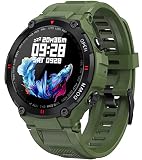 findtime Smartwatch Herren Telefonieren Tactical Watch Gesundheitsuhr Sportuhr Militär Uhr Outdoor Fitnessuhr mit Telefonfunktion Fitness Tracker Große Armbanduhr mit Blutdruckmessung Pulsuhr