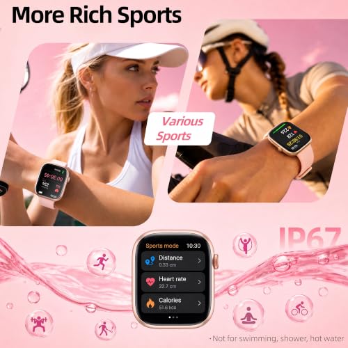 Image of Smart Watch for Women, Bluetooth Answer /Make Calls, 1.83 inchHD Screen, 2 Bands