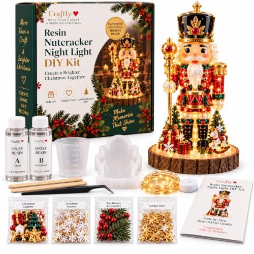 Resin Christmas Tree Night Light DIY Kit, Holiday Craft Gift，#C