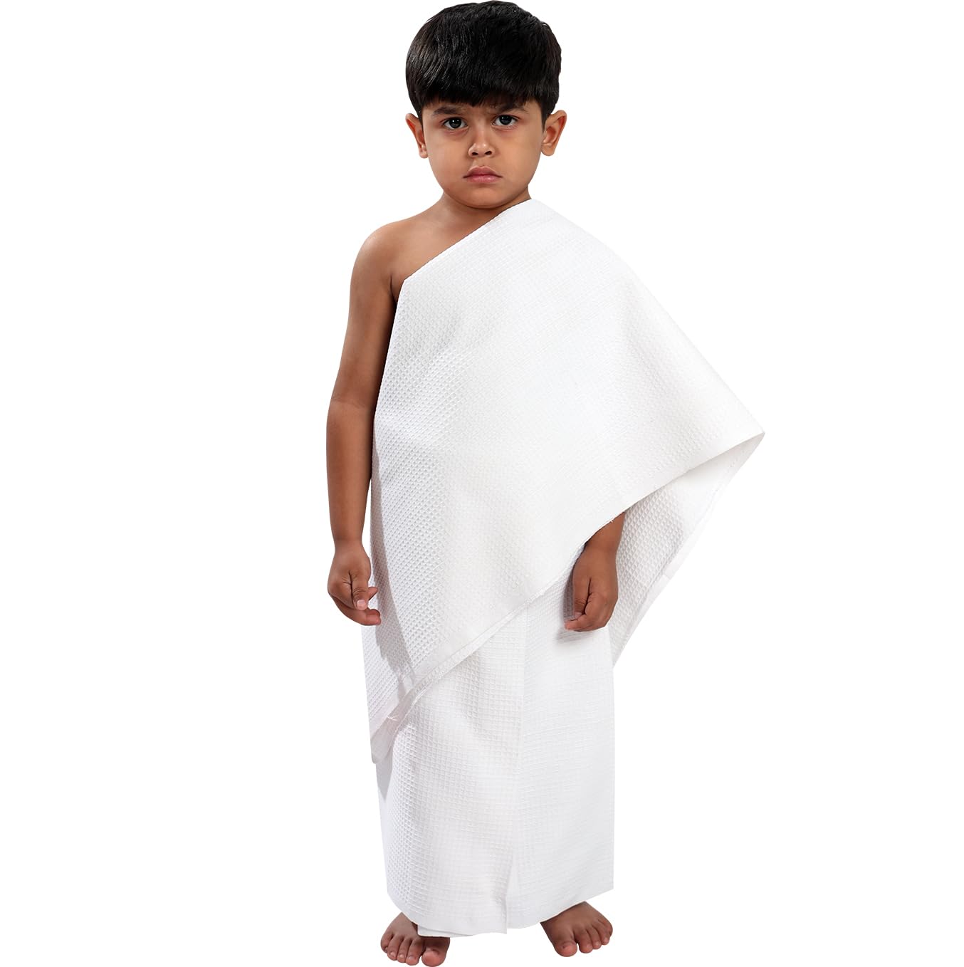 SANAAYAH Ihram Ehram Ahram for Babies Toddlers and Kids, Stitched Ihram Dress Ready to Wear (Toddler Size 22 Inch Lenght Belly Button to Ankle)