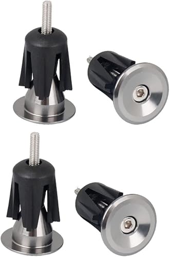 Kisangel 2 pares de tapas de seguridad de extremo de barra para manillar, enchufe de extremo de barra de bicicleta, empuñaduras de extremo de