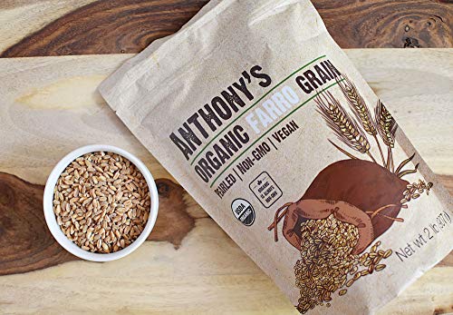 Anthony's Organic Pearled Farro Grain, 2 Lb, Non Gmo, Vegan #TOP4