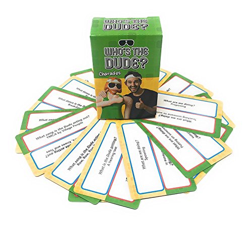 Identity-Games Who's The Dude Charades-Game - Use The Life Size Inflatable Dude To Act Out Up To 440 Hilarious Scenarios - Ages 16+ #TOP3