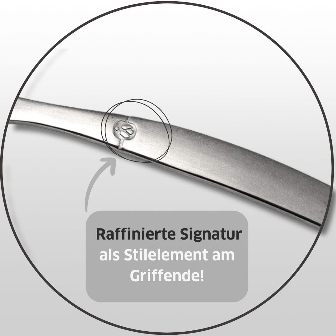 LOU LAGUIOLE - JET | Besteck Set 6 Personen | 24-teilig | Spülmaschinenfest | außergewöhnlicher Charme | Messer mit mikroverzahnter Klinge | Edelstahl glänzend | 18/0 Edelstahl