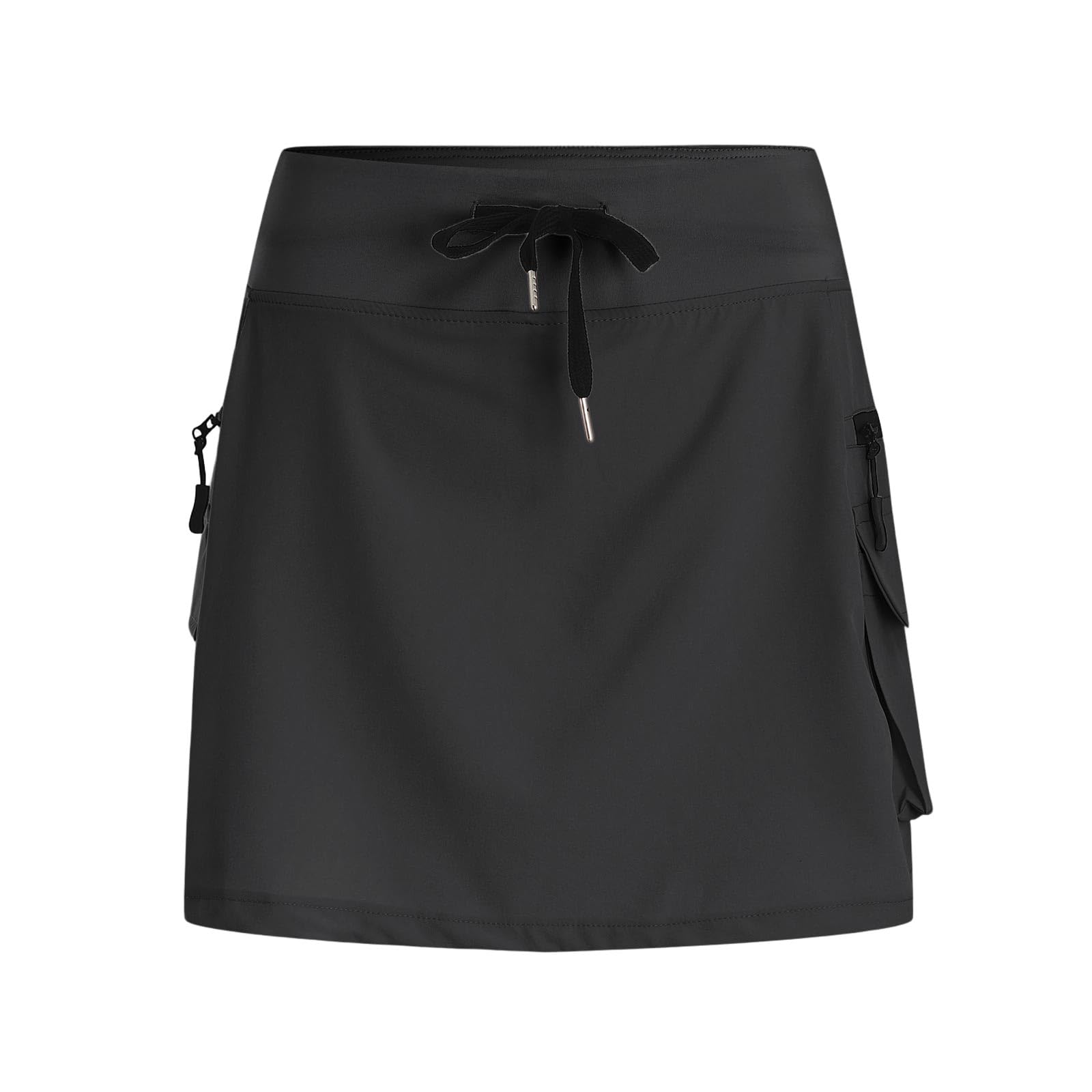 Jupe Short Cargo de avec Poches Le, la randonnée pour Femme, Jupe de Sport aux Genoux Taille Haute avec Short été Tennis Skort habillée et décontractée multifonctionnelle entraînement Respirante