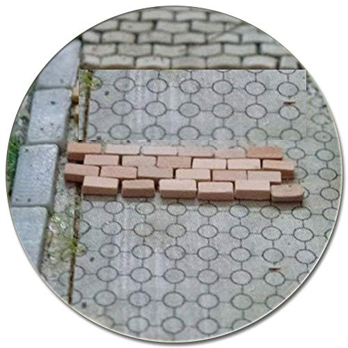 Preisvergleich Produktbild modellbahn-exklusiv Juweela 28146 - Straßenpflaster Gehwegpflaster rot Mix, 10.000 Stück, Spur H0, 1:87