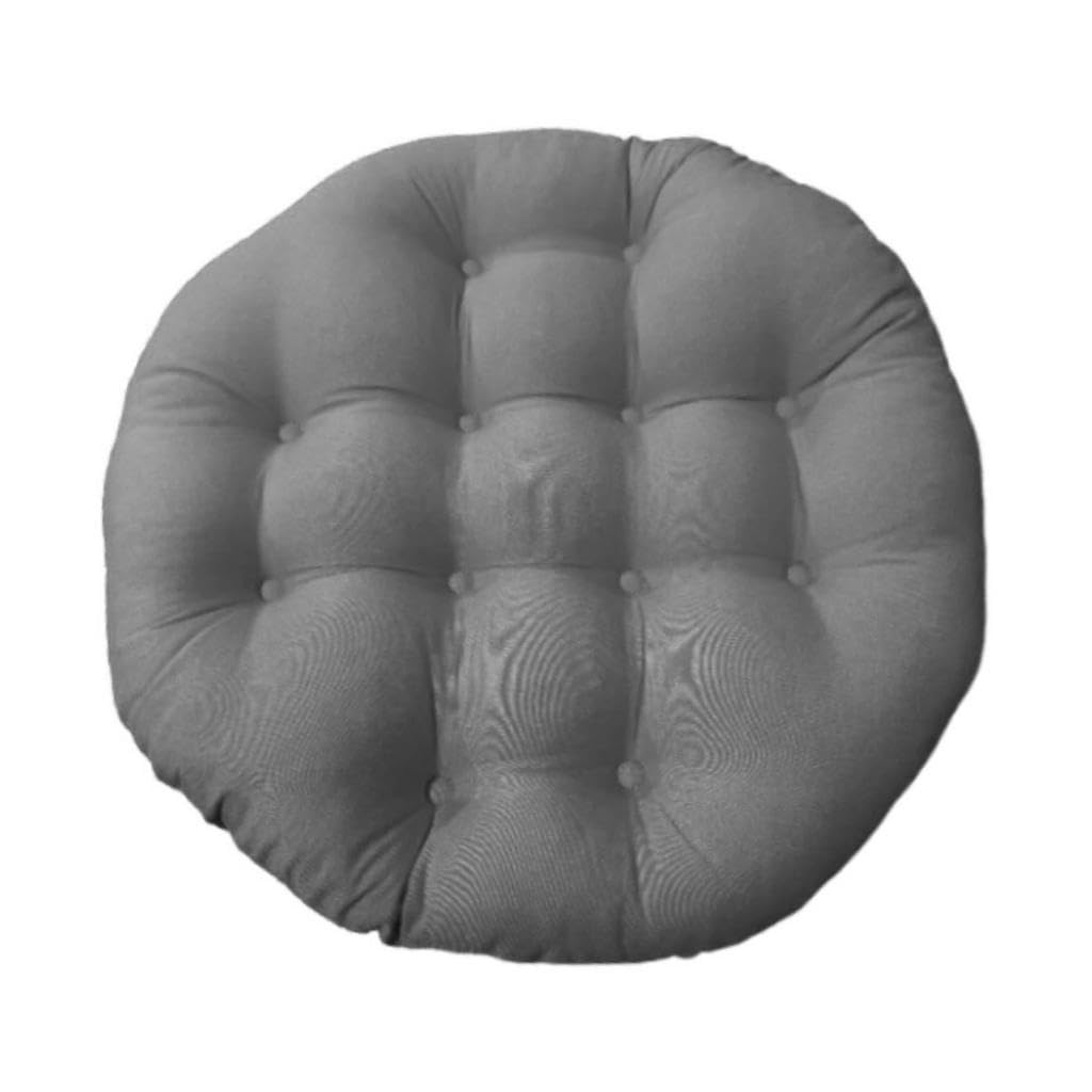 Milageto Cuscino per Sedia Papasan a Uovo Cuscino per Sedia a Cestino Sospeso Multifunzionale Lavabile Rotondo Da 40 Cm, Per Sedia Papasan, Sedia a Uovo, Sedia Girevole in Rattan, Grigio Grigio Scuro