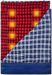 Heated Sleeping Bag pad, 5 Heating Zones, Operated by 5V/2A Power Bank (Battery NOT Included) Black & Red Flannel.