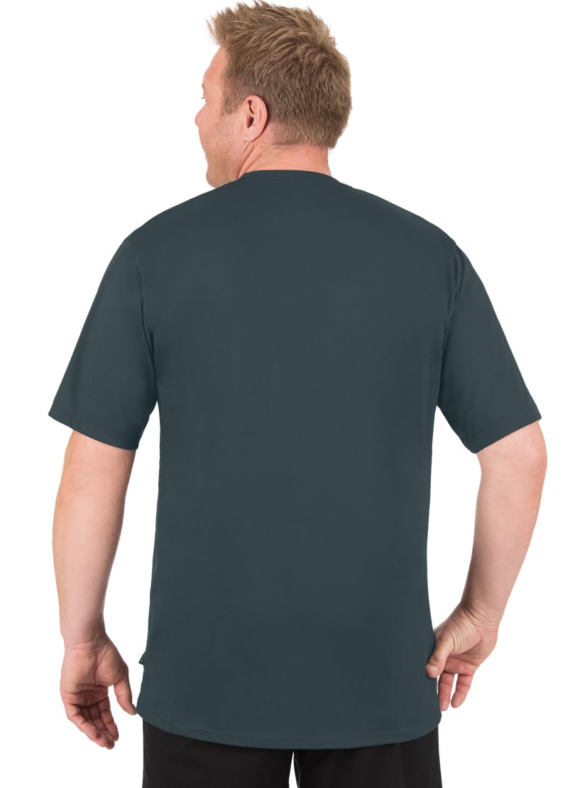 Trigema Men's T-Shirt 636202, Large, Grey (anthrazit 018) - Image 3
