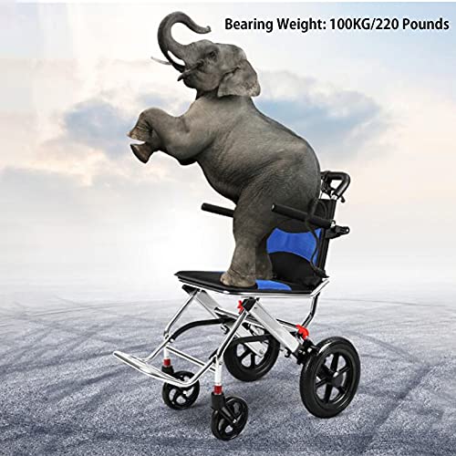 Foldable Wheelchairs, Travel Wheelchairs, Aluminum Alloy Lightweight Portable Transportation Wheelchair Trolleys For Elderly Aircraft Travel (Size : 21.3"X31.9"X39" Inches) #TOP4