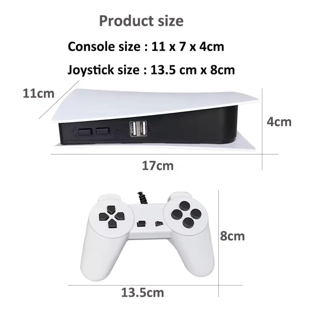 TRIDEO Classic Retro Game Station 5 : 300 jeux 8 bits intégrés, console filaire USB, sortie AV pour TV, expérience de jeu portable rétro ultime avec console TV GS5