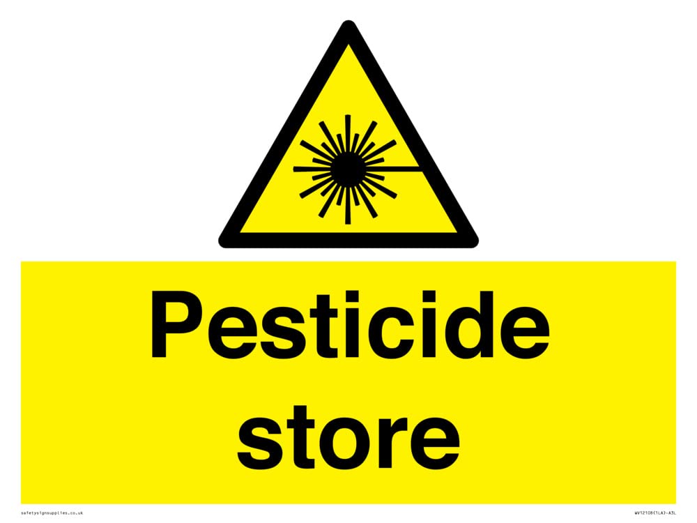 Pesticide store Sign - 400x300mm - A3L
