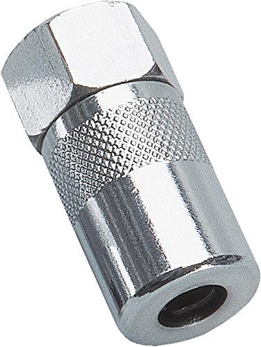 PROLUBE Heavy Duty 4-Jaw Grease Coupler | with Ball Check | 10,000 PSI | Use with Hand & Air Operated Grease Guns | 1/8” NPT Threads (43522)
