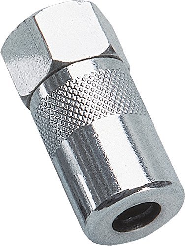 Prolube Heavy Duty 4-Jaw Grease Coupler | With Ball Check | 10,000 Psi | Use With Hand & Air Operated Grease Guns | 1/8” Npt Threads (43522) #TOP26