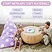 Butterfly Craze Bean Bag Chair Cover - Stuffed Animal Storage Seat - Kids Lounger & Toddler Chair - Washable Canvas & Triangular Bean Bag Cover - Extra Large, Purple Polka Dots, Cotton Canvas