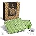 Blocking Mats for Knitting - Special Grid with exact 1 inch squares - includes 100 T-Pins for Needlepoint or Crochet - Green