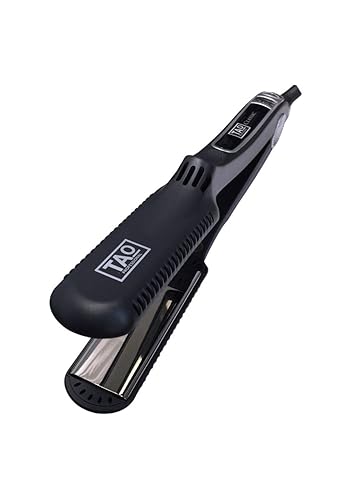 Miniatura 6 de TAO Pro - Plancha de pelo con placa de nano titanio - Plancha de peinado con controles digitales - Doble voltaje - Generador de iones integrado -