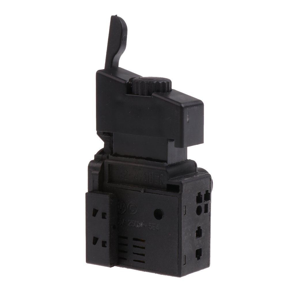 fa2-6/1bek black lock on power tool push button tool electric hand drill speed control trigger switch ac 250v # 4