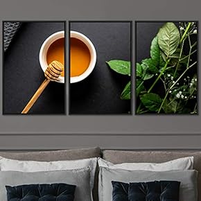 signwin 3 Piece Framed Canvas Wall Art Cup...