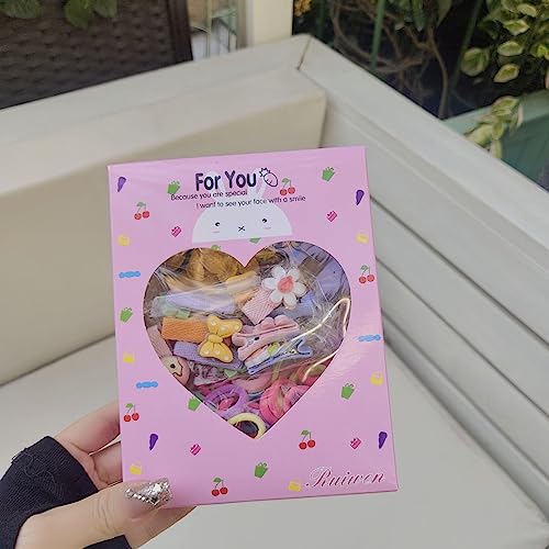 Image of Shining Diva Fashion 74-1220 Pcs Colorful Hair Bands, Hairpins, Ponytail Holders, Flower Clips, BB Clips, Bamboo Knots, Hair Extensions, Headbands for Girls Kids Baby Toddlers | A Box of Multipurpose Girls Hair Accessories Set | Birthday Gift for Girls