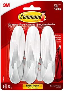 Command Designer Hooks, Medium, White, 6-Hooks (17081-6ES)