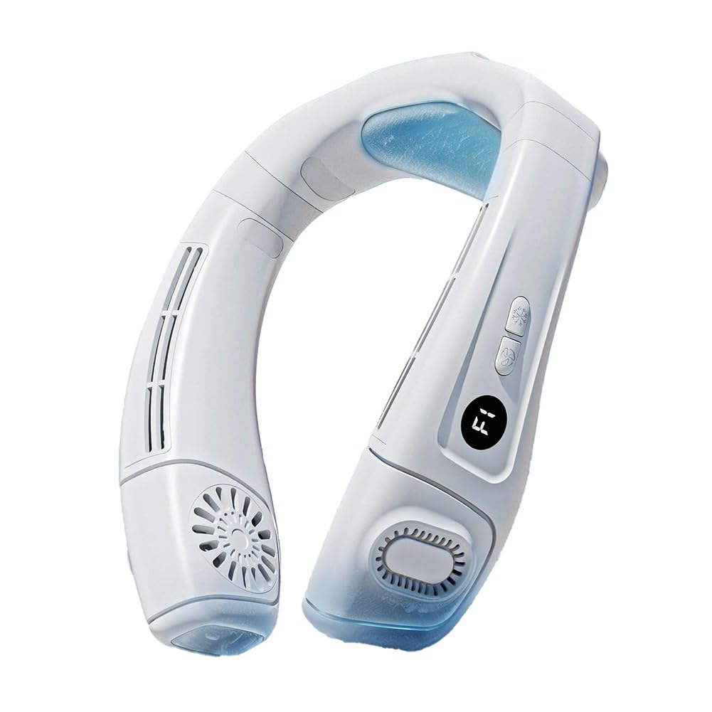 Ventilateur de cou rafraîchissant double performance avec batterie 5200mAh