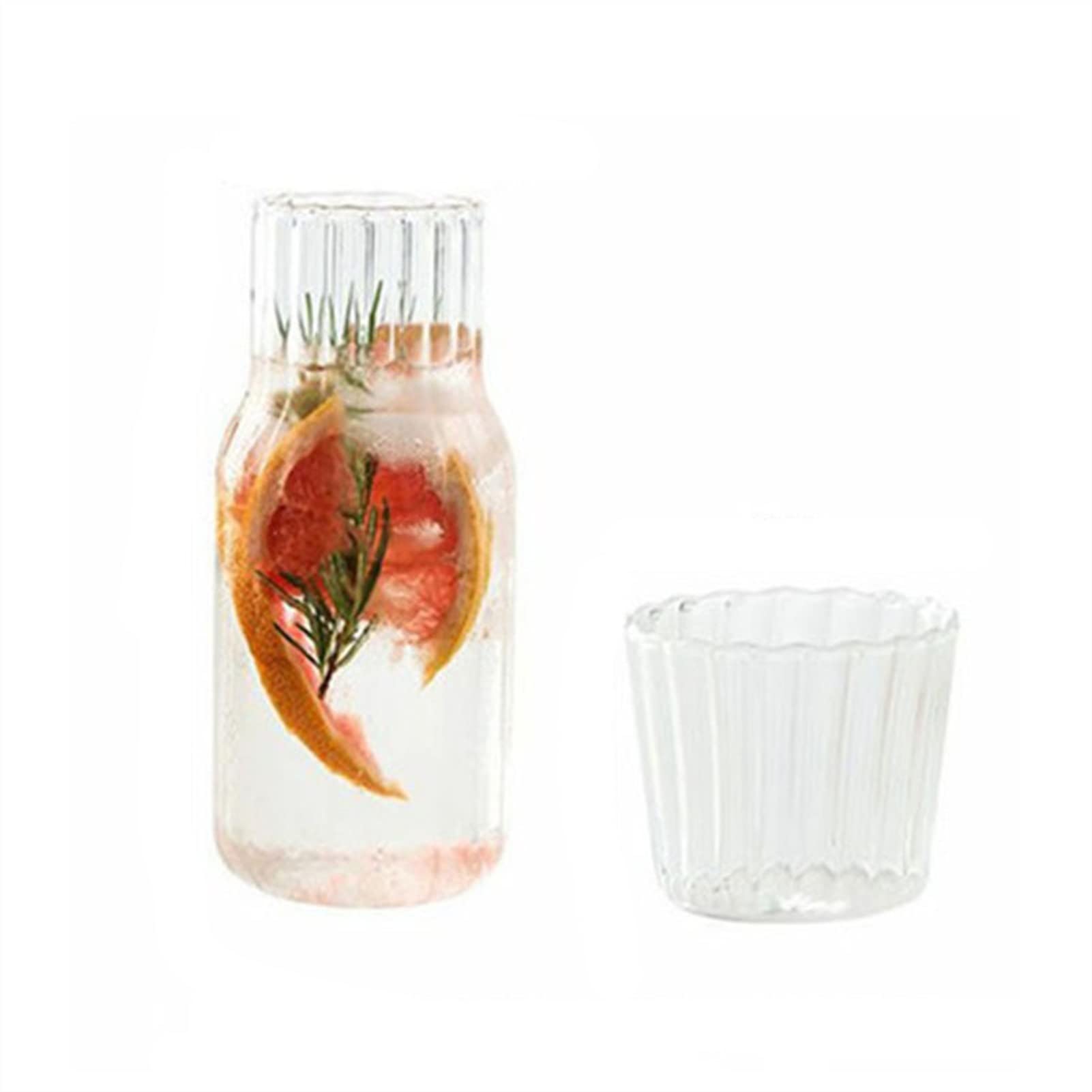 Jarra de Agua Juego de Botella de Agua de Vidrio Juego Juez Juego de Taza de Agua Transparente Jarras de Agua Tetera de limón Tazas de té Home Agua Jarra Milk Webware Teteras de té Helado