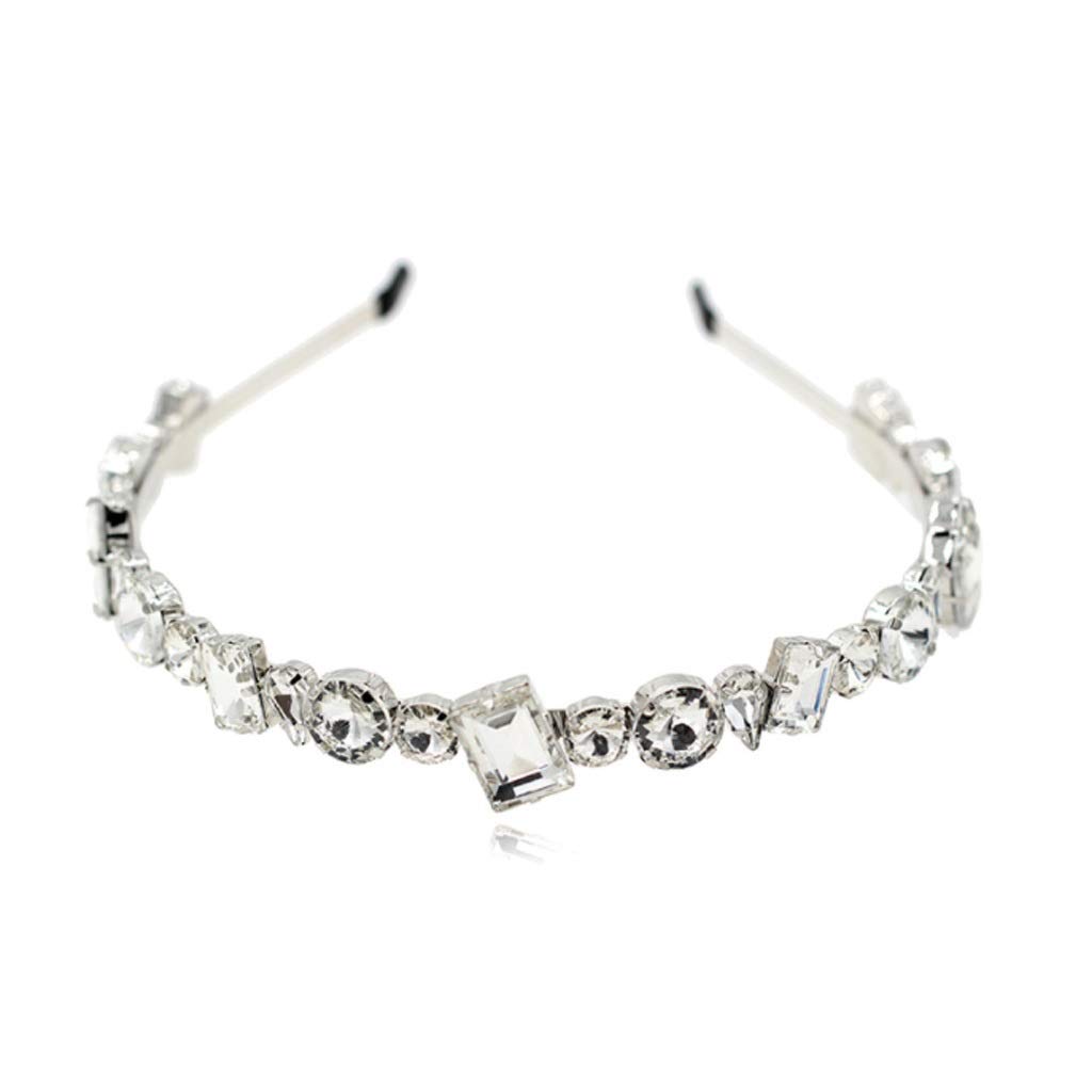 Diadema de Cristal de Alta Gama de Corea del Sur con Diamantes de imitación, Elegante Horquilla para el Pelo Estilo Hada.