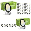 DAMINY 30 Pack 6 Inch Black LED Recessed Light with Junction Box,5CCT,Ultra-Thin,High Brightness