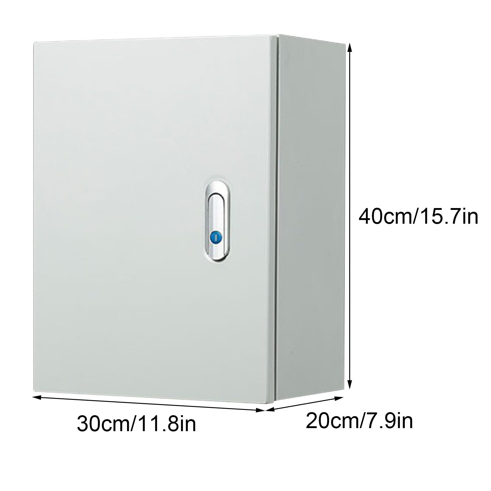 Scatola Di Giunzione Elettrica Impermeabile, Scatola Elettrica In Acciaio Ispessito, con Serratura e Piastra Di Montaggio, Facile Da Installare(40x30x20cm/15.7x11.8x7.9in)