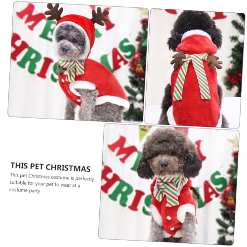 Disfraz navideño para perro con bufanda, talla L miniatura 7