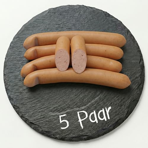 DER PFARÖLLER Wiener Würstchen 10 Stück / 5 Paar (500g) – knackige Würstchen – für schnelle Mahlzeiten, Wurst, Würstchen, Knackwurst (1er Set)