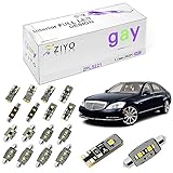 ZIYO ZPL5221 - LED Interior Light Kit Replacement for Mercedes Benz S Class W221 2005-2013, 6000K Xenon White Dome Light Bulbs Upgrage Error Free (W221 2005-2013 (24 Bulbs))
