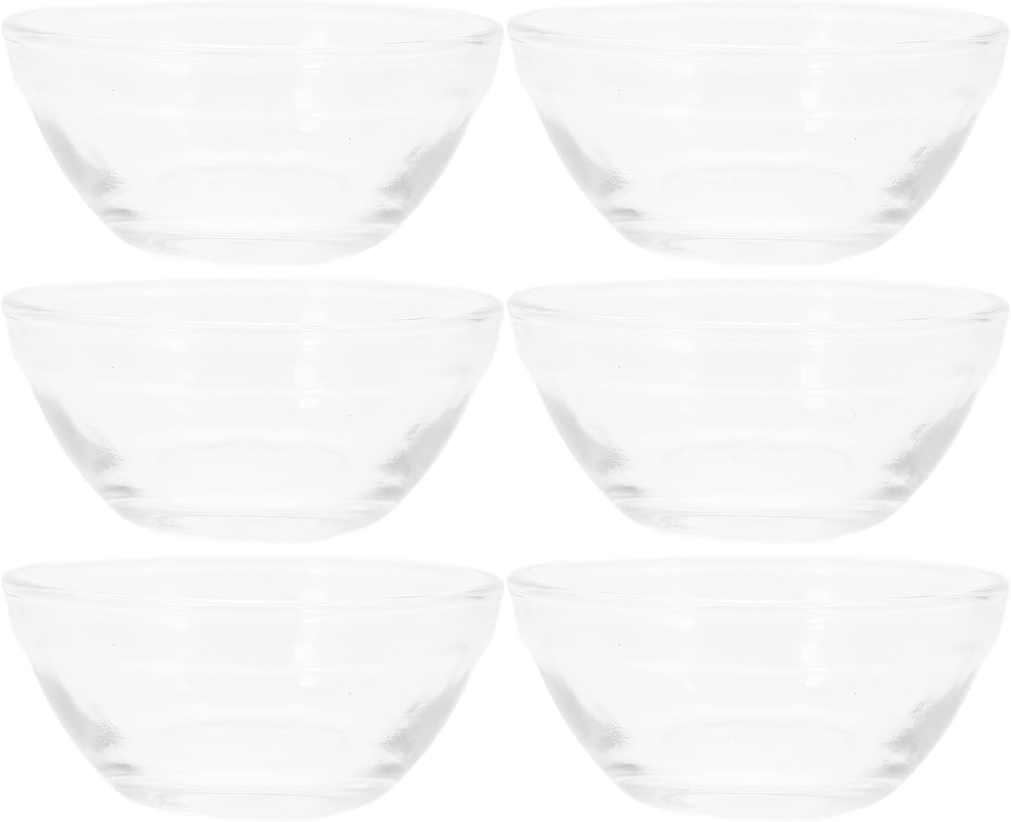 Hemoton Mini Glass Dessert Bowls Set of 10 Clear 2.36 Inch Glass Ramekins for Jelly Pudding Bozi Cake Serving and Small Prep Bowls for Home Kitchen