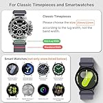 Fullmosa Quick Release Watch Bands 20mm 22mm Water-resistant Nylon Elastic Braided Straps, Adjustable Solo Loop Wristband for Women Men - Image 3