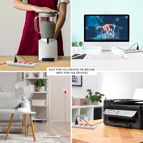Image of Goldmedal i-Design 4 in 1 Power Strip with 5 Meter Heavy-Duty 3-Pin Cable for flexible placement | 4 Universal Sockets | Suitable for Vaccum Cleaning, Scooty Charging - White