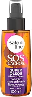 Salon Line, Óleo de Tratamento, SOS Cachos, Super Óleos, Vegano - Para Cabelos Cacheados e Crespos, 100ml