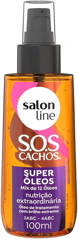 Salon Line, Óleo de Tratamento, SOS Cachos, Super Óleos, Vegano - Para Cabelos Cacheados e Crespos, 100ml