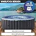 BRAST Whirlpool aufblasbar MSpa | 4-8 Personen | viele Modelle rund und eckig | Ø 125-224cm | In- Outdoor Pool | bis zu 144 Massagedüsen | inkl. Aufblasfunktion Abdeckung Timer Heizung | Bergen 8